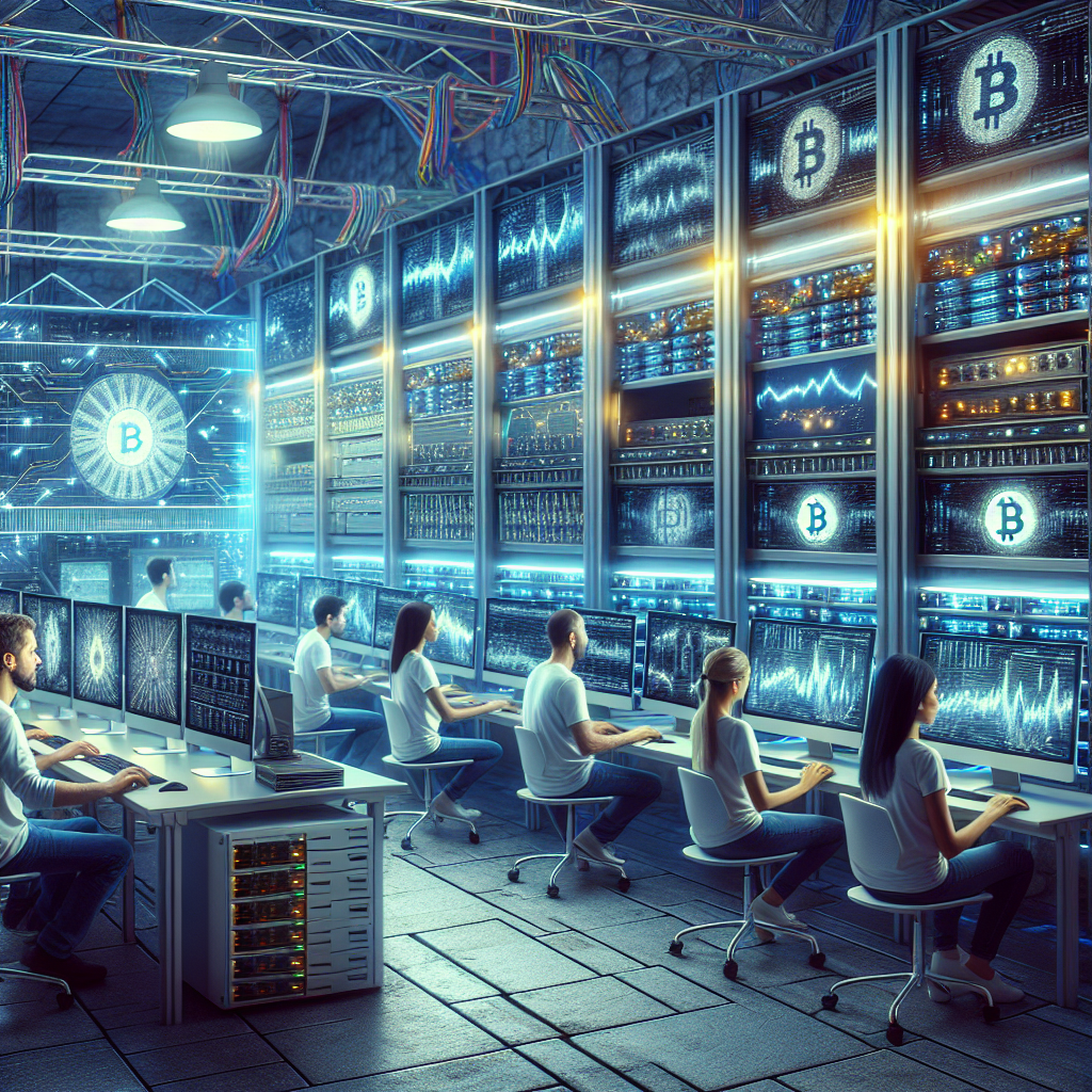 Professional cryptocurrency mining operation